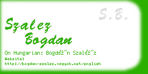 szalez bogdan business card
